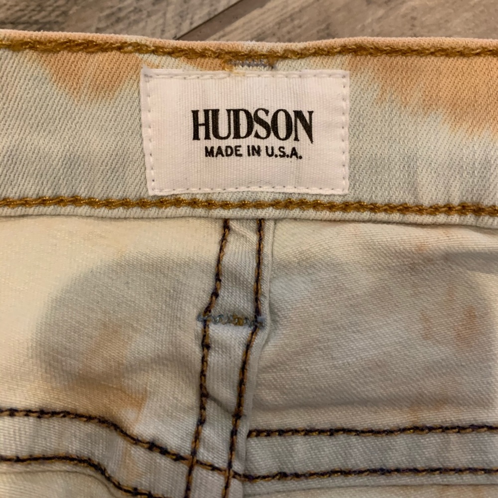 HUDSON Orange/White Dyed Skinny Jeans size 26 - Picture 8 of 9